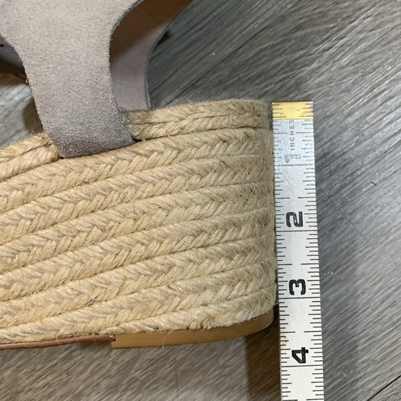 Halogen Emery Platform Espadrille, Gray Suede Sandals Size 9.5 - Picture 8 of 11